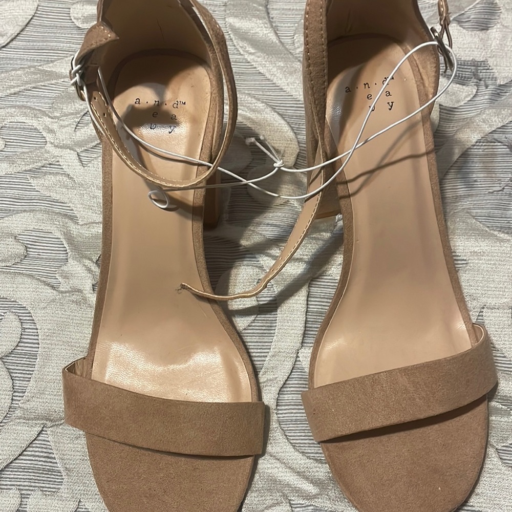 New suede strap heels